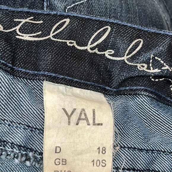 YAL YOUTH AGAINST LABELS Low Rise Studded Flare Blue Jeans Sequined Pocket 27X30 - Picture 14 of 16